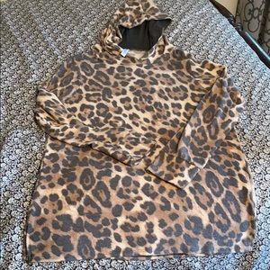 Buttery soft, warm cheetah print hoodie
